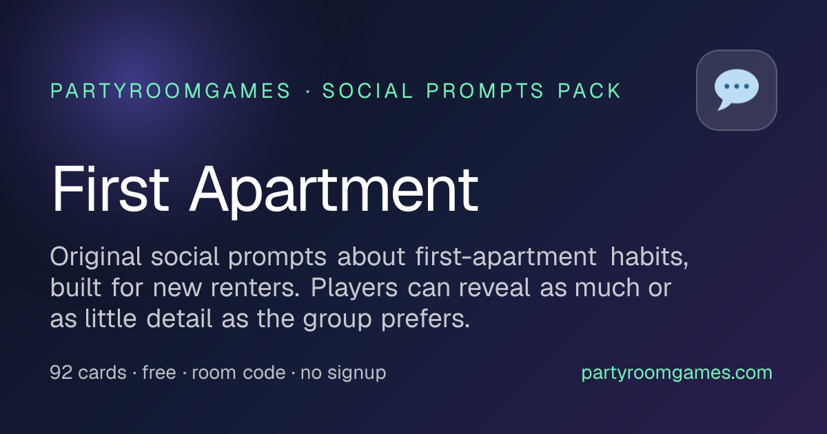 First Apartment — Free Independent Living Party Game Pack