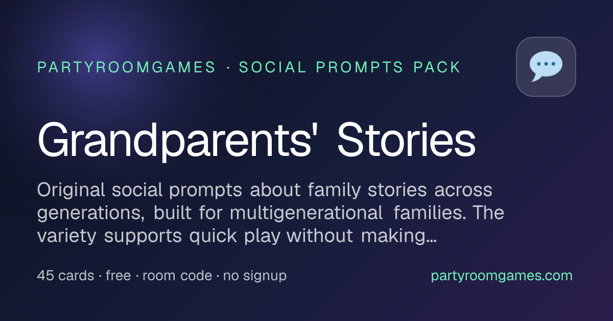 Grandparents' Stories — Free Family Storytime Pack